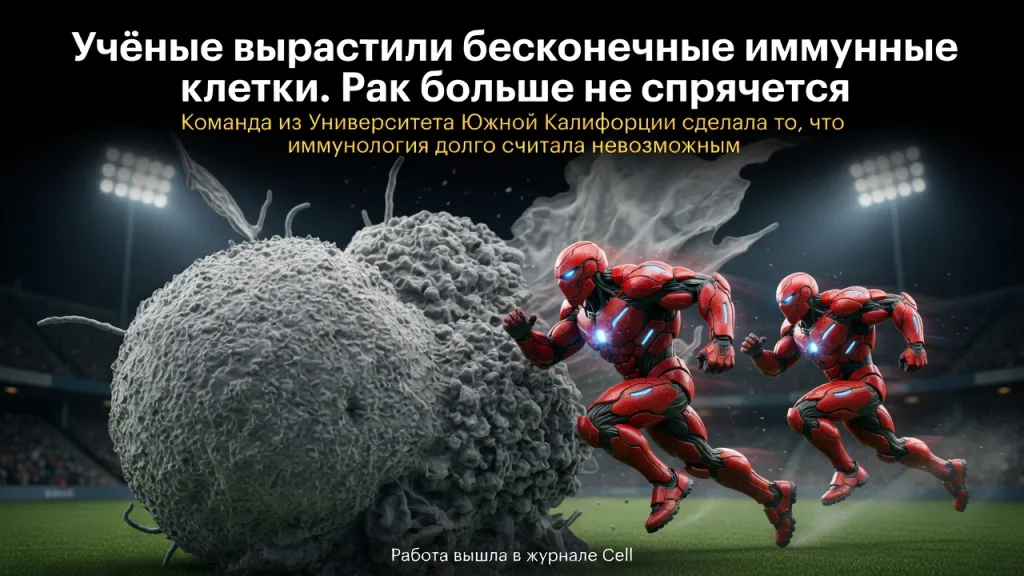 Учёные вырастили бесконечные иммунные клетки. Рак больше не спрячется